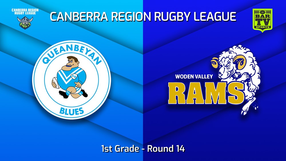 230722-Canberra Round 14 - 1st Grade - Queanbeyan Blues v Woden Valley Rams Minigame Slate Image