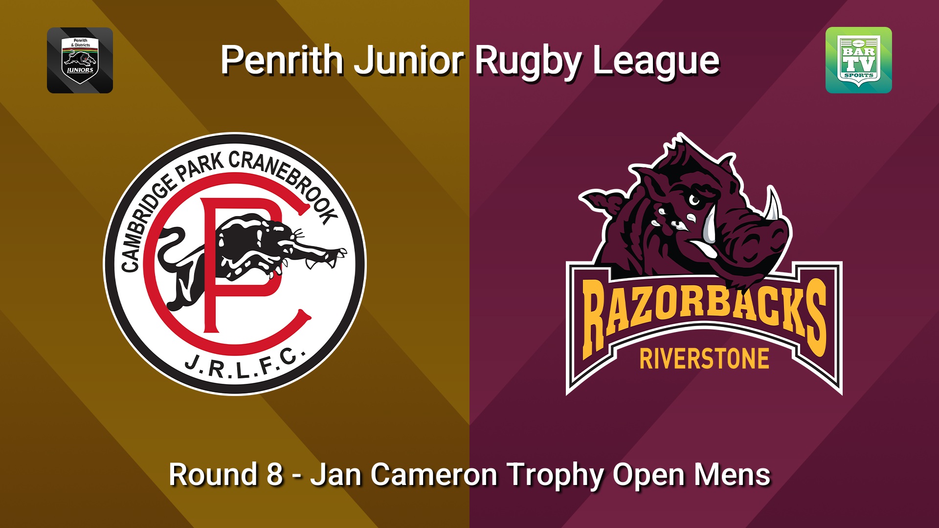 260614-video-Penrith & District Junior Rugby League Round 8 - Jan Cameron Trophy Open Mens - Cambridge Park v Riverstone Slate Image