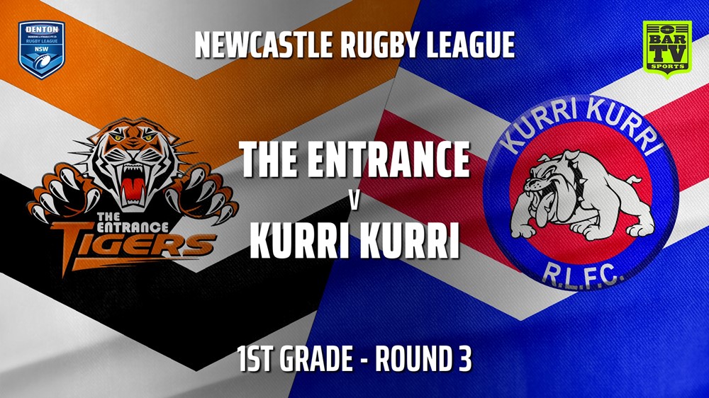 Newcastle Rugby League Round 3 - 1st Grade - The Entrance Tigers v Kurri Kurri Bulldogs Slate Image