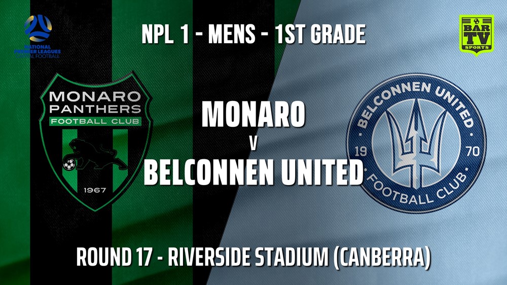 MINI GAME: Capital NPL Round 17 - Monaro Panthers FC v Belconnen United Slate Image