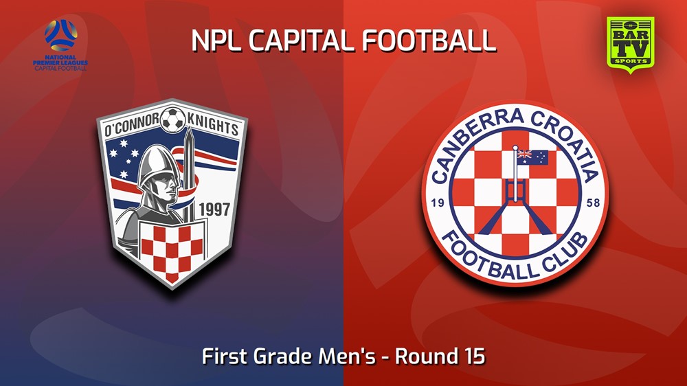 230722-Capital NPL Round 15 - O'Connor Knights SC v Canberra Croatia FC Minigame Slate Image