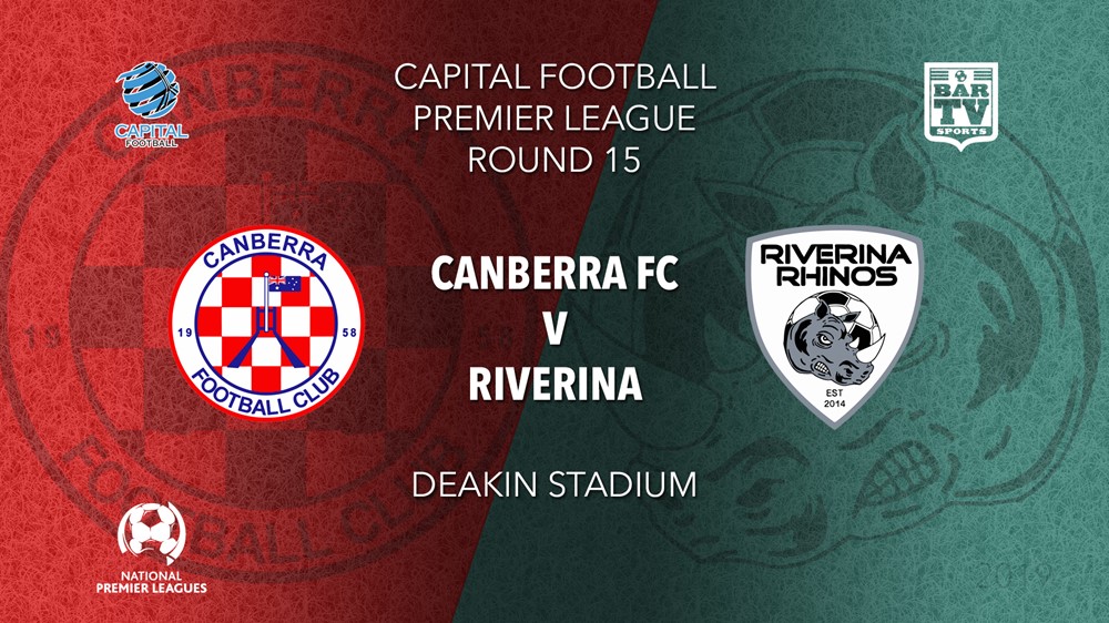 NPL - Capital Round 15 - Canberra FC v Riverina Rhinos Slate Image