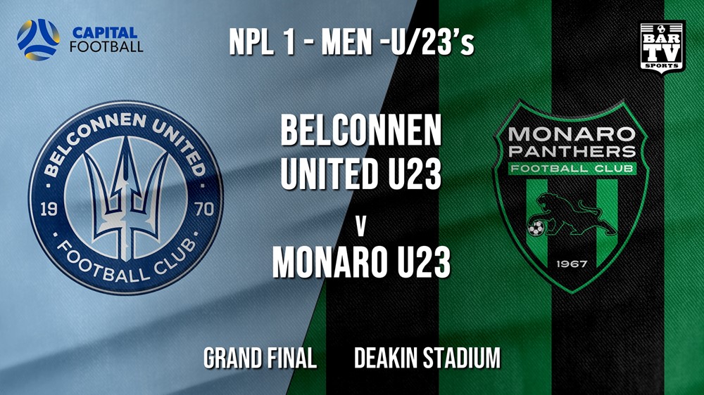 NPL1 Men - U23 - Capital Football  Grand Final - Belconnen United U23 v Monaro Panthers U23 Slate Image