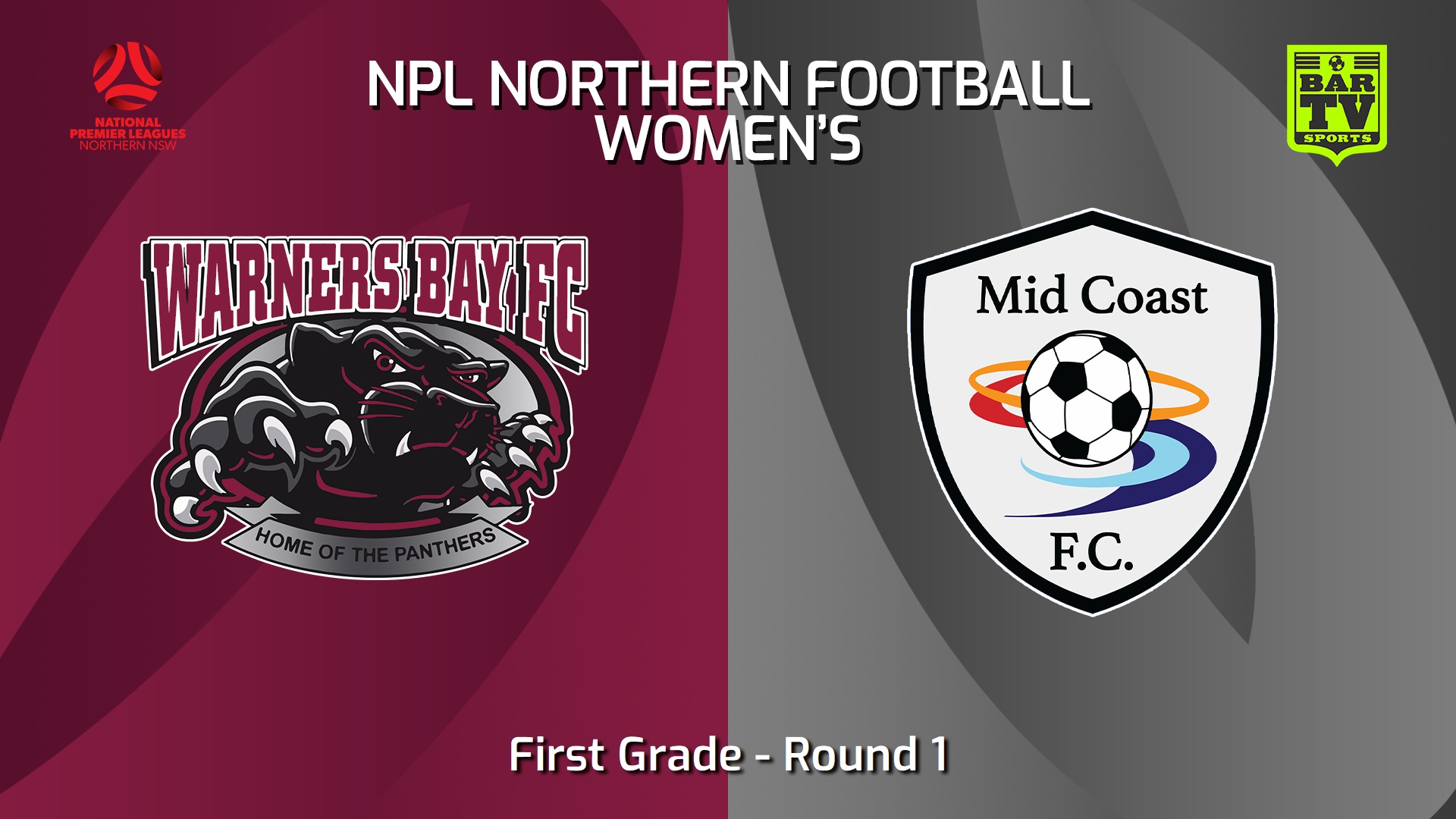 240225-NNSW NPLW Round 1 - Warners Bay FC W v Mid Coast FC W Minigame Slate Image