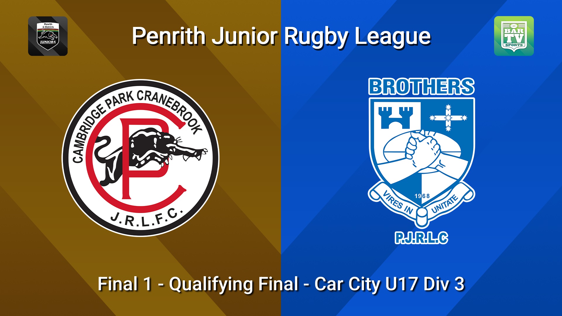 260815-video-Penrith & District Junior Rugby League Final 1 - Qualifying Final - Car City U17 Div 3 - Cambridge Park v Brothers Slate Image