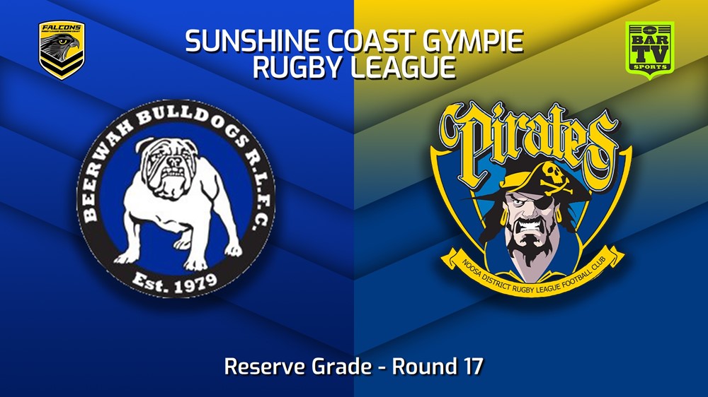 230812-Sunshine Coast RL Round 17 - Reserve Grade - Beerwah Bulldogs v Noosa Pirates Minigame Slate Image
