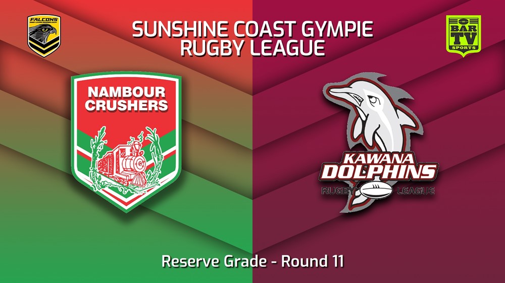 230624-Sunshine Coast RL Round 11 - Reserve Grade - Nambour Crushers v Kawana Dolphins Minigame Slate Image
