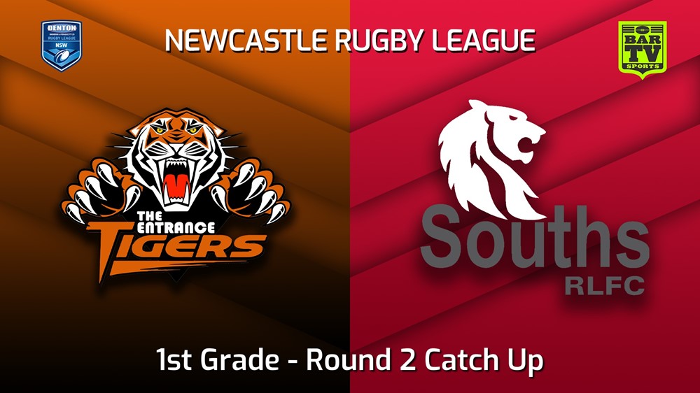 220515-Newcastle Round 2 Catch Up - 1st Grade - The Entrance Tigers v South Newcastle Lions Slate Image