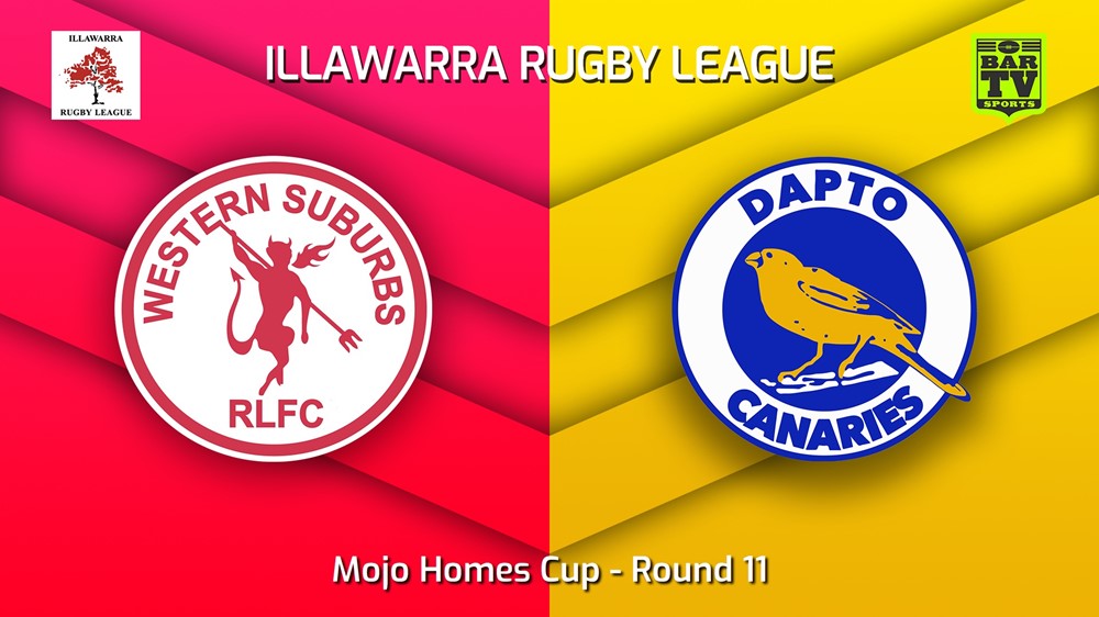230715-Illawarra Round 11 - Mojo Homes Cup - Western Suburbs Devils v Dapto Canaries Minigame Slate Image