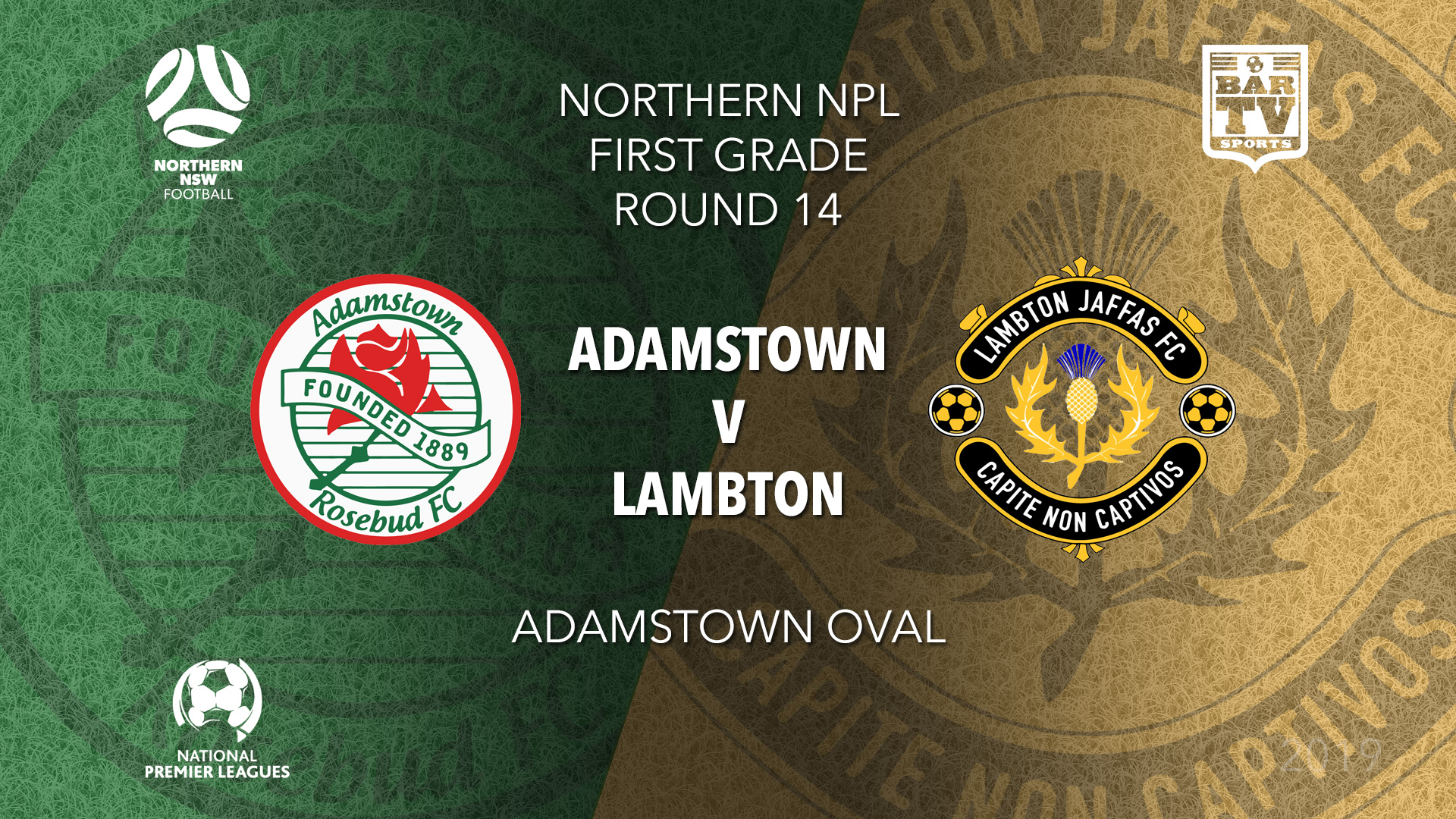 NPL - NNSW Round 14 - Adamstown Rosebud FC v Lambton Jaffas FC Slate Image