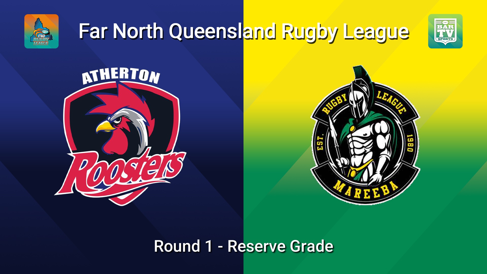 260321-video-FNQ Rugby League Round 1 - Reserve Grade - Atherton Roosters  v Mareeba Gladiators  Slate Image