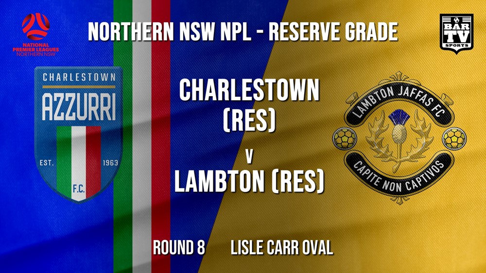 NPL NNSW RES Round 8 - Charlestown Azzurri FC (Res) v Lambton Jaffas FC (Res) Slate Image