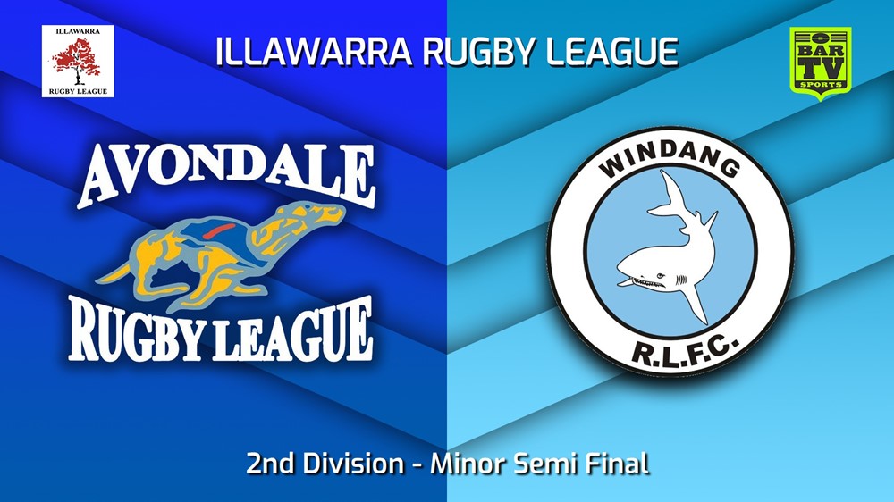 230819-Illawarra Minor Semi Final - 2nd Division - Avondale Greyhounds v Windang Sharks Slate Image
