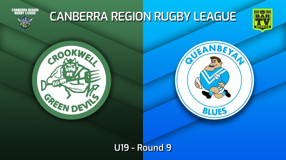 220710-Canberra Round 9 - U19 - Crookwell Green Devils v Queanbeyan Blues Minigame Slate Image