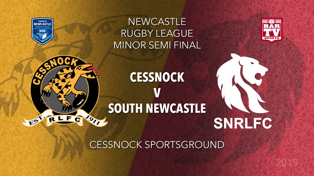 Newcastle Rugby League Minor Semi Final - 1st Grade - South Newcastle v Cessnock Goannas Slate Image