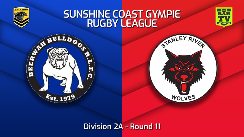 MINI GAME: Sunshine Coast RL Round 11 - Division 2A - Beerwah Bulldogs v Stanley River Wolves Slate Image