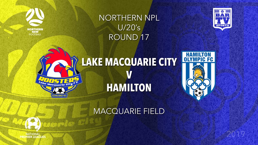 NPL Youth - Northern NSW Round 17 - Lake Macquarie City FC U20 v Hamilton Olympic FC U20 Slate Image