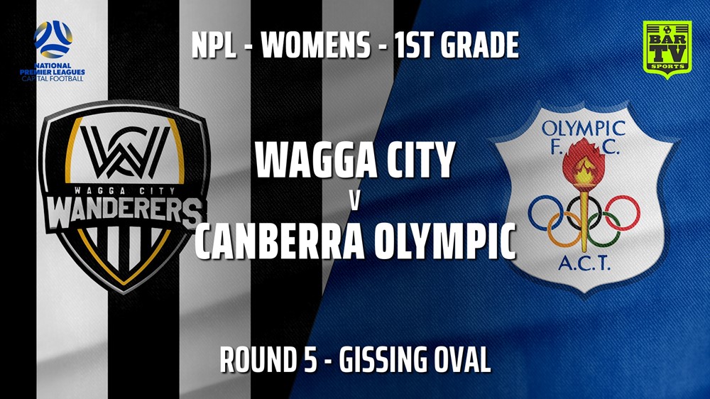 210509-NPLW - Capital Round 5 - Wagga City Wanderers FC (women) v Canberra Olympic FC (women) Slate Image