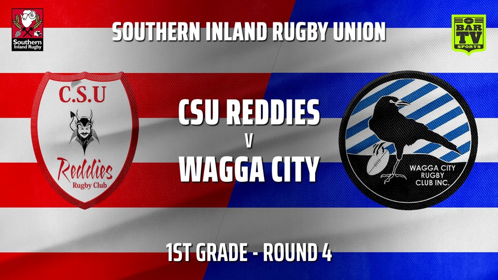 210501-Southern Inland Rugby Union Round 4 - 1st Grade - CSU Reddies v Wagga City Slate Image