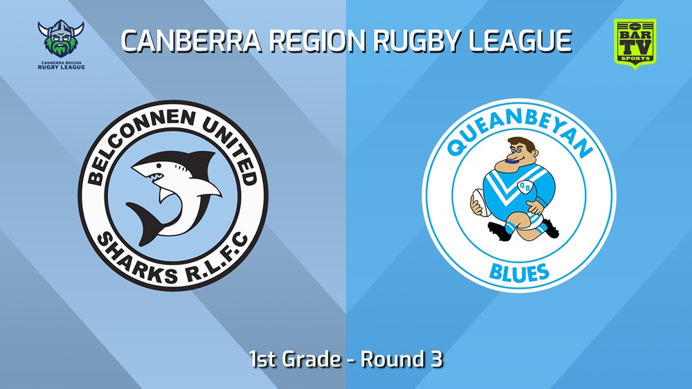 240420-video-Canberra Round 3 - 1st Grade - Belconnen United Sharks v Queanbeyan Blues Slate Image