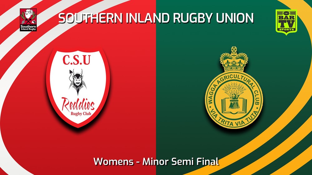 230729-Southern Inland Rugby Union Minor Semi Final - Womens - CSU Reddies v Wagga Agricultural College Slate Image