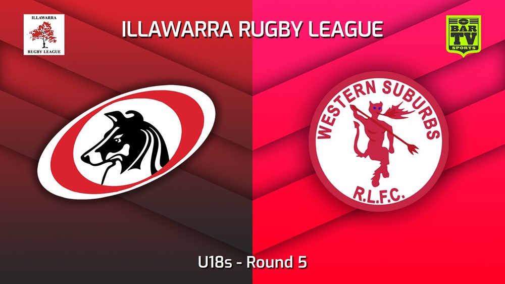 230527-Illawarra Round 5 - U18s - Collegians v Western Suburbs Devils Slate Image
