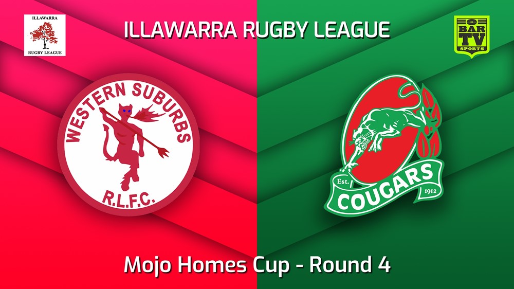 MINI GAME: Illawarra Round 4 - Mojo Homes Cup - Western Suburbs Devils v Corrimal Cougars Slate Image