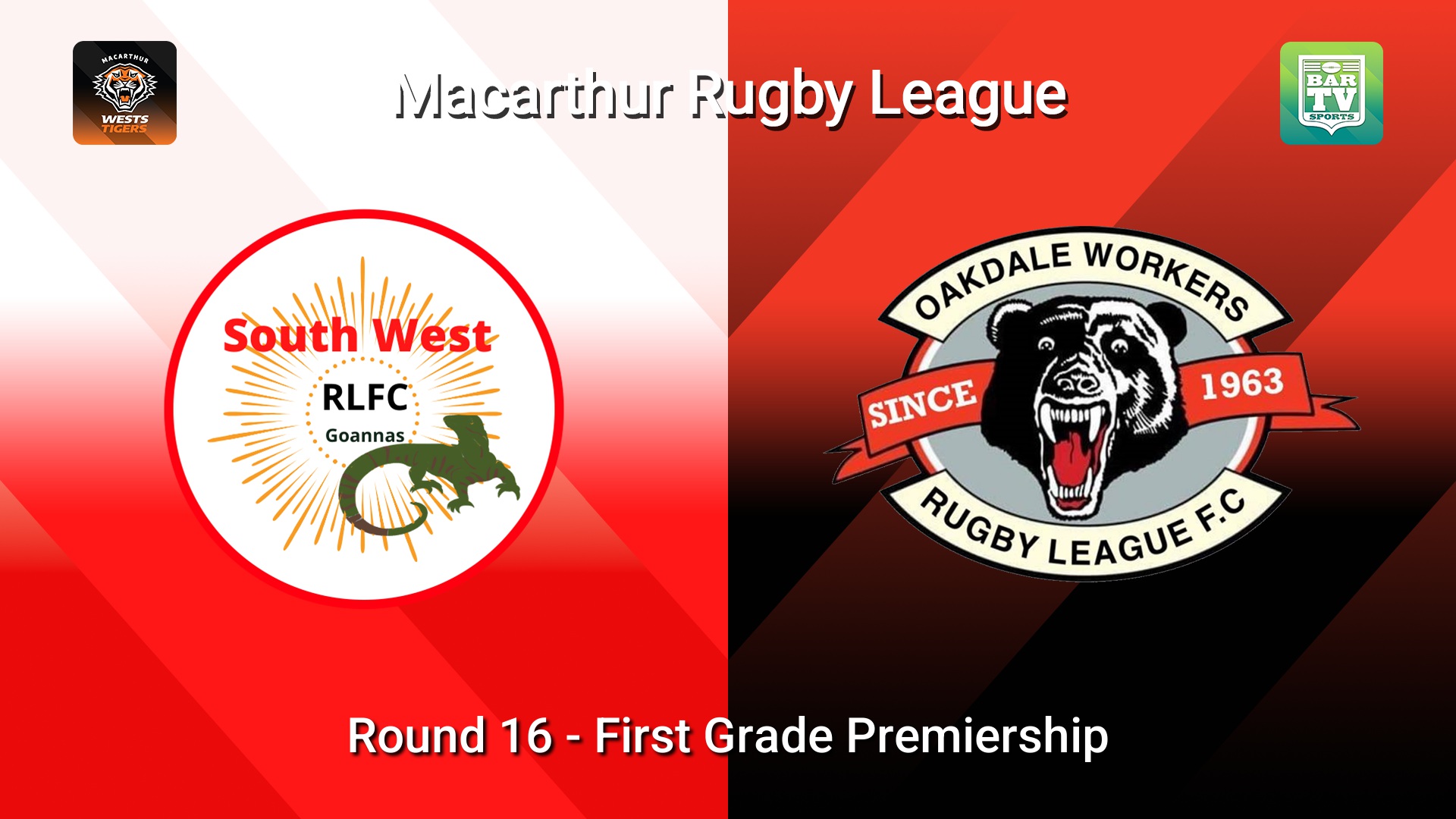 260823-video-Macarthur RL Round 16 - First Grade Premiership - South West Goannas v Oakdale Workers Bears Slate Image