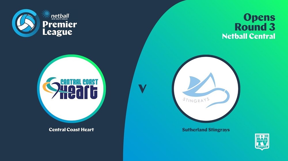 NSW Prem League Round 3 - Opens - Central Coast Heart v Sutherland Stingrays Slate Image