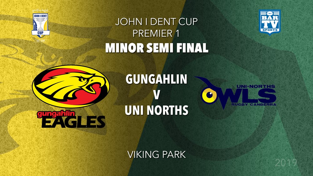 John I Dent Minor Semi Final - Premier 1 - Gungahlin Eagles v UNI-Norths Slate Image