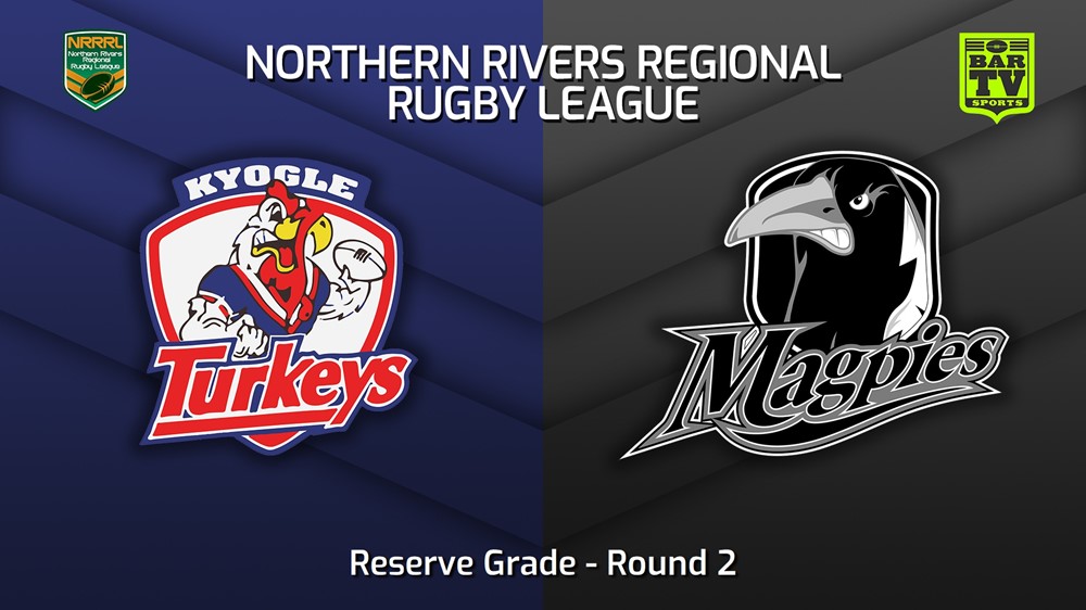 230423-Northern Rivers Round 2 - Reserve Grade - Kyogle Turkeys v Lower Clarence Magpies Slate Image