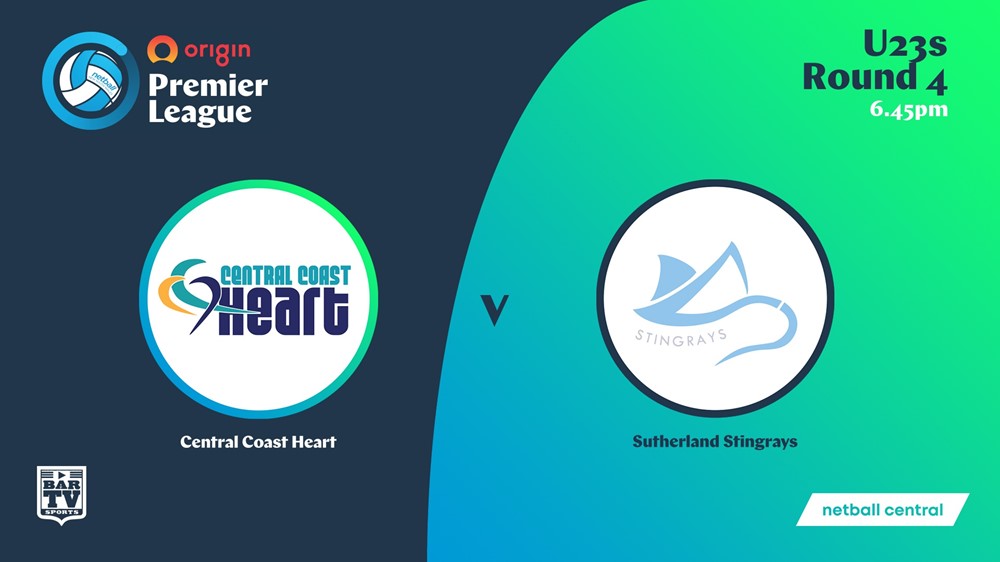 NSW Prem League Round 4 - U23s - Central Coast Heart v Sutherland Stingrays Slate Image