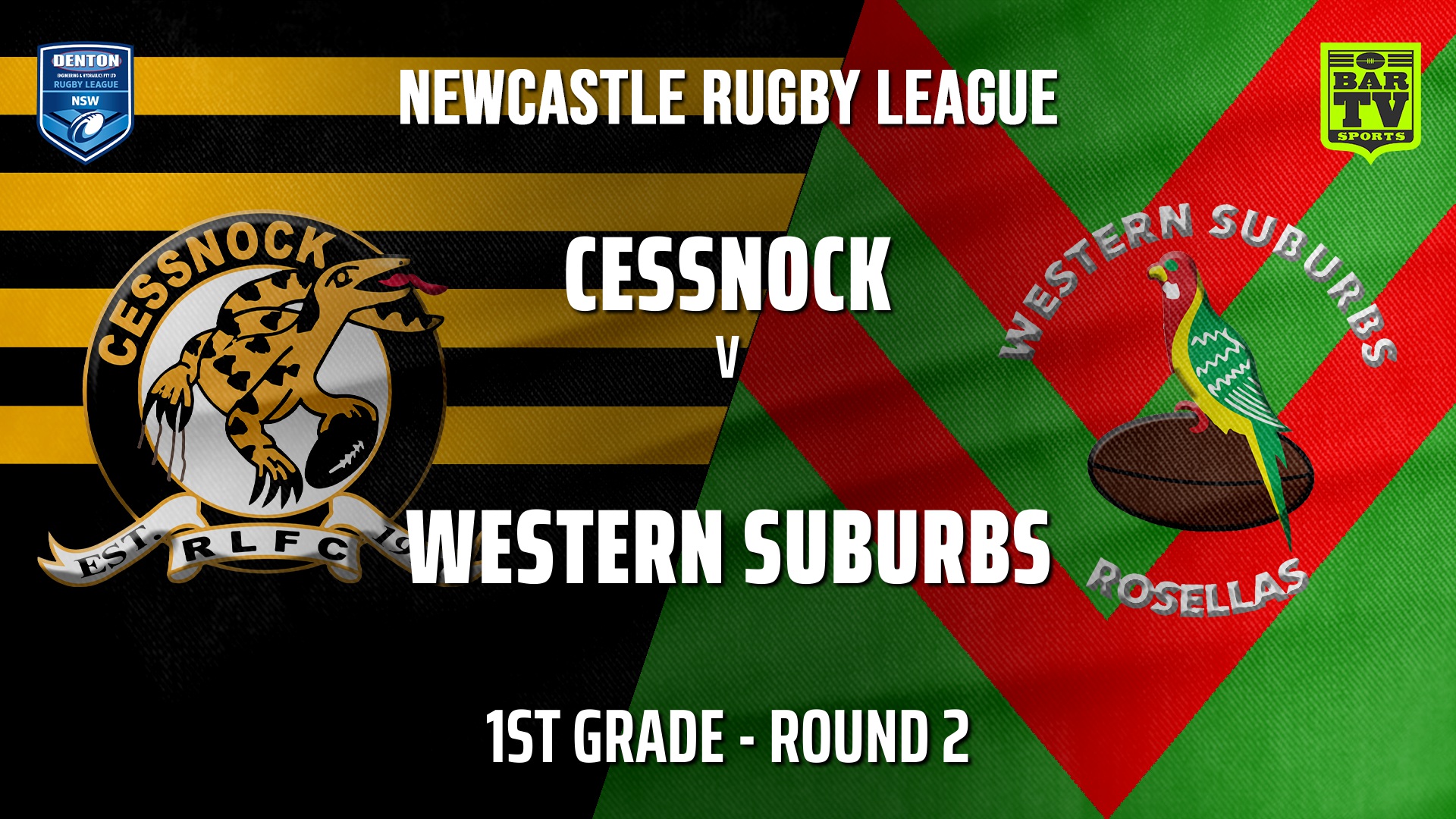 Newcastle Rugby League Round 2 - 1st Grade - Cessnock Goannas v Western Suburbs Rosellas Slate Image