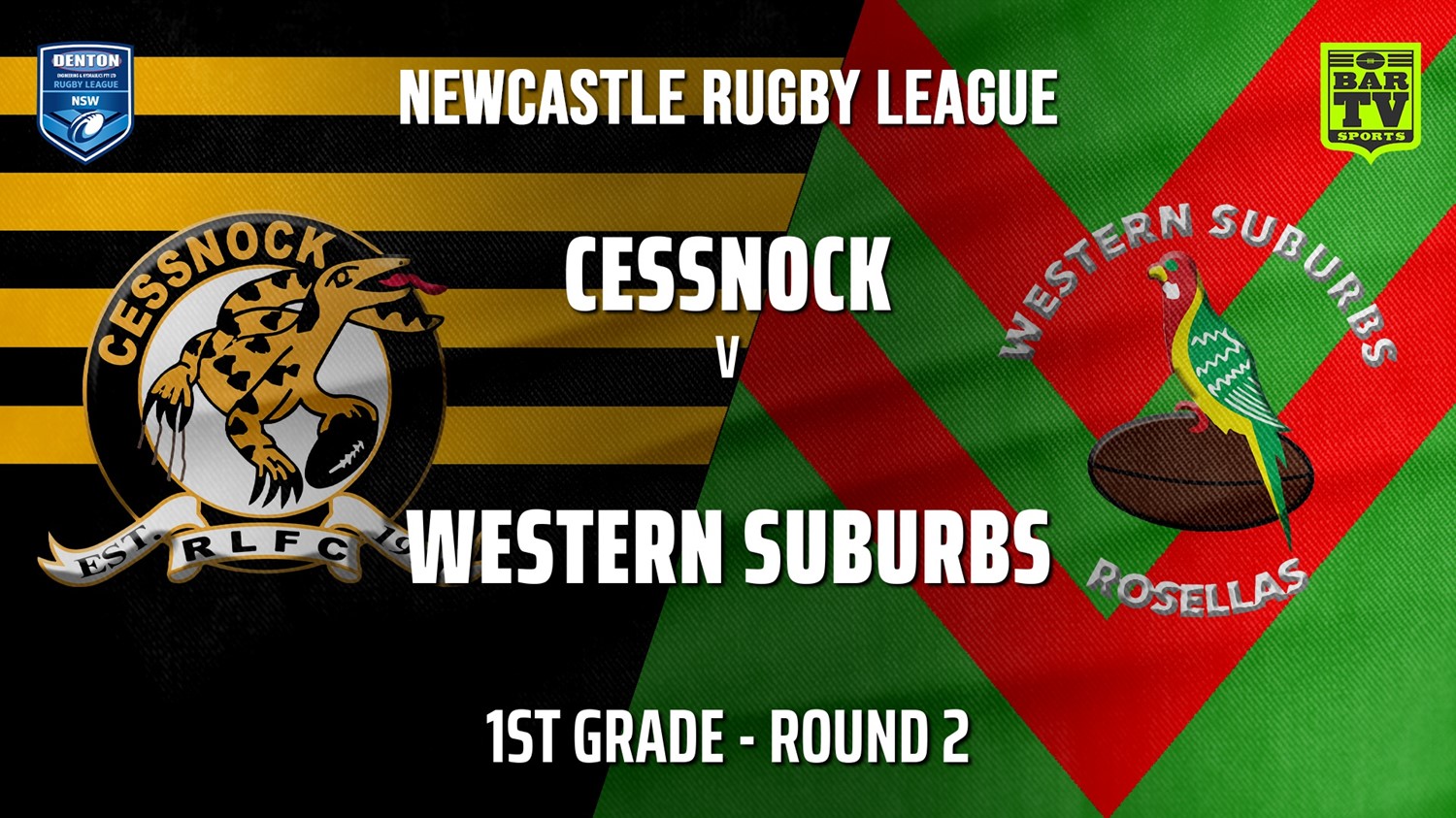 MINI GAME: Newcastle Rugby League Round 2 - 1st Grade - Cessnock Goannas v Western Suburbs Rosellas Slate Image