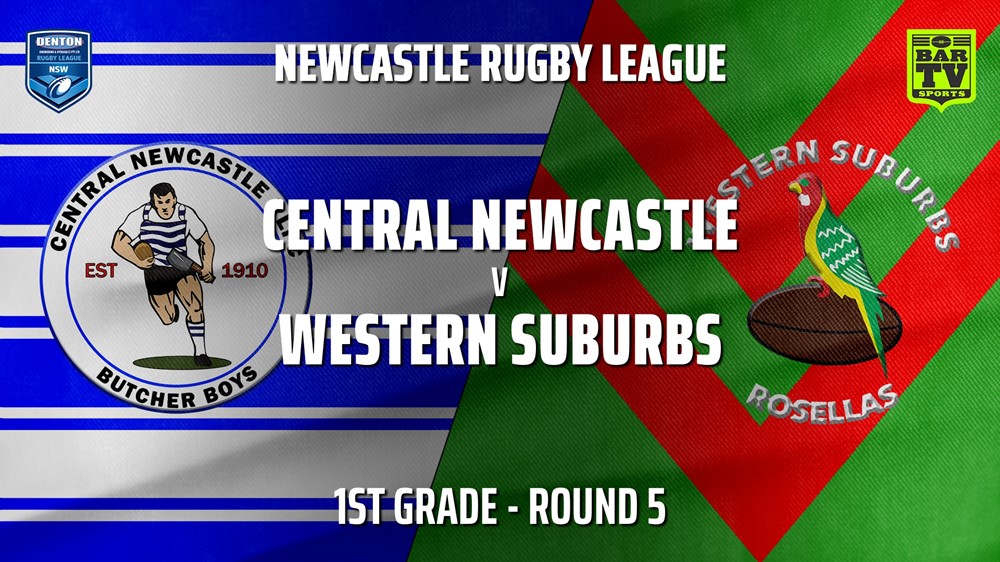 210422-Newcastle Rugby League Round 5 - 1st Grade - Central Newcastle v Western Suburbs Rosellas Slate Image