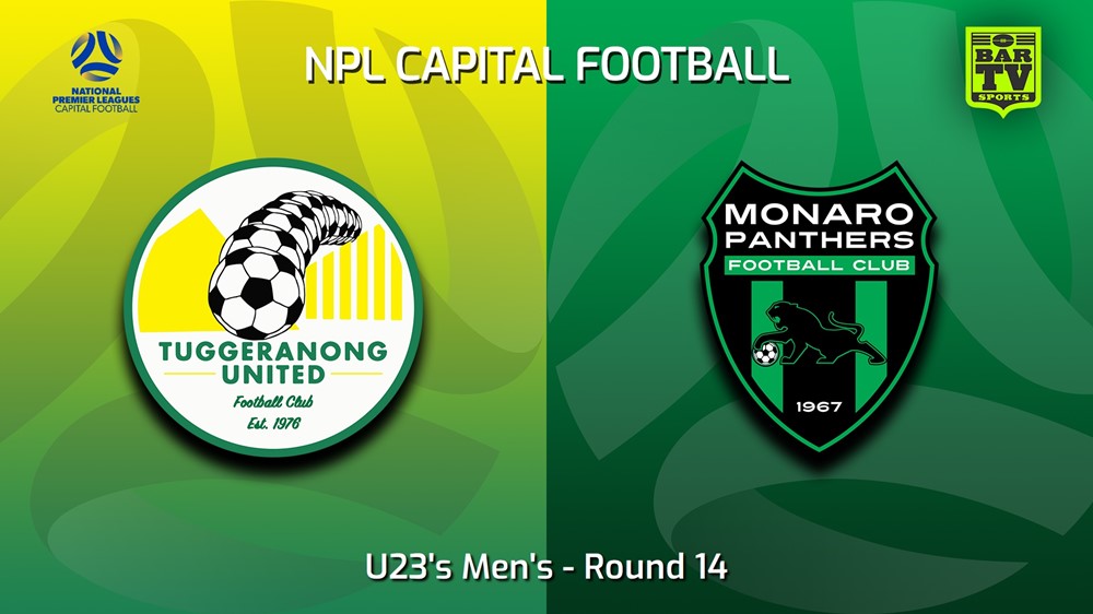 230716-Capital NPL U23 Round 14 - Tuggeranong United U23 v Monaro Panthers U23 Slate Image