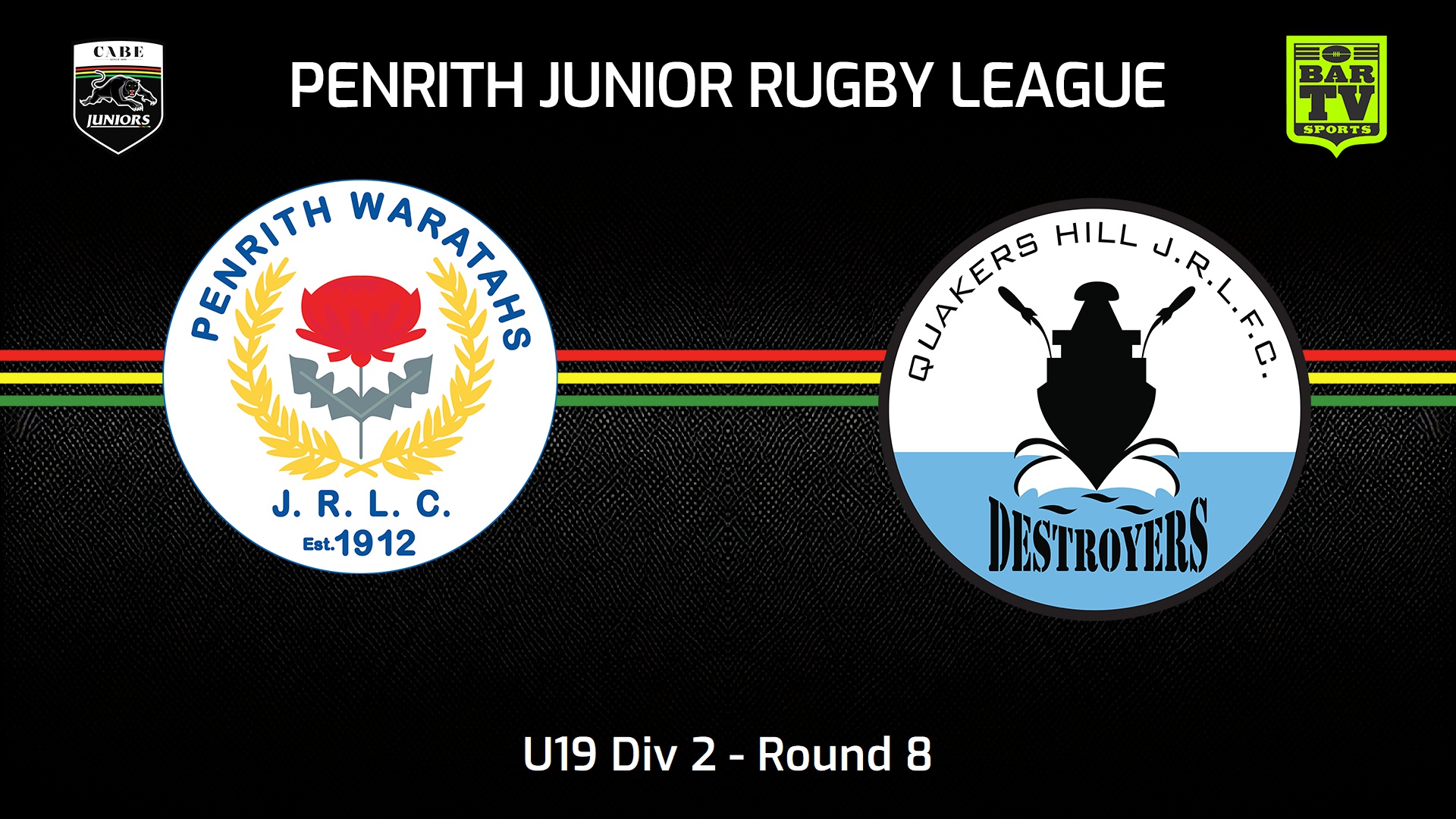 240602-video-Penrith & District Junior Rugby League Round 8 - U19 Div 2 - Penrith Waratahs v Quakers Hill Destroyers Slate Image