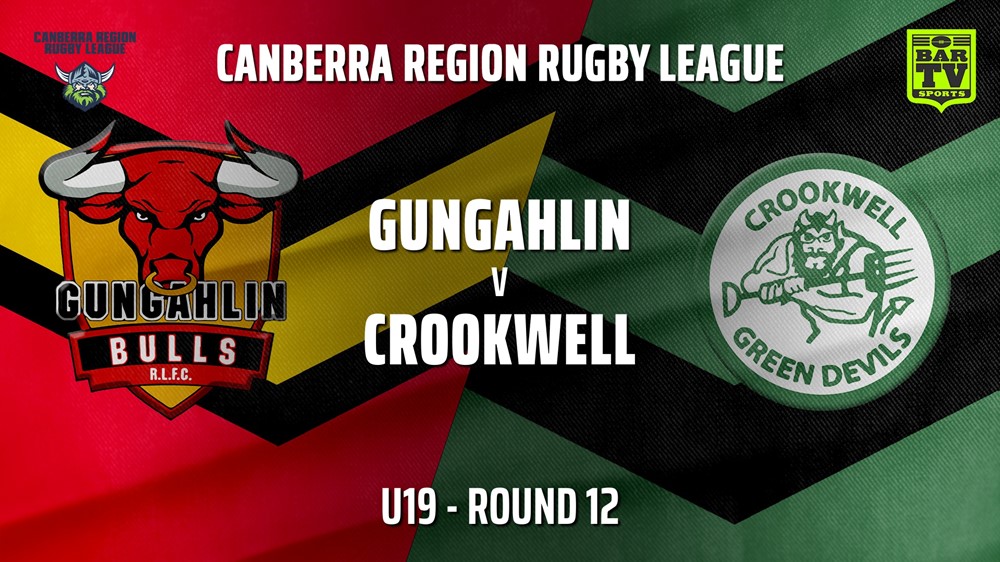 MINI GAME: Canberra Round 12 - U19 - Gungahlin Bulls v Crookwell Green Devils Slate Image