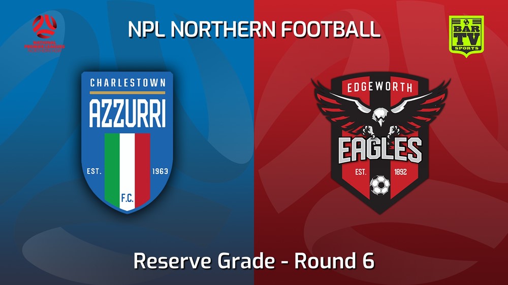 220410-NNSW NPLM Res Round 6 - Charlestown Azzurri FC Res v Edgeworth Eagles Res Slate Image