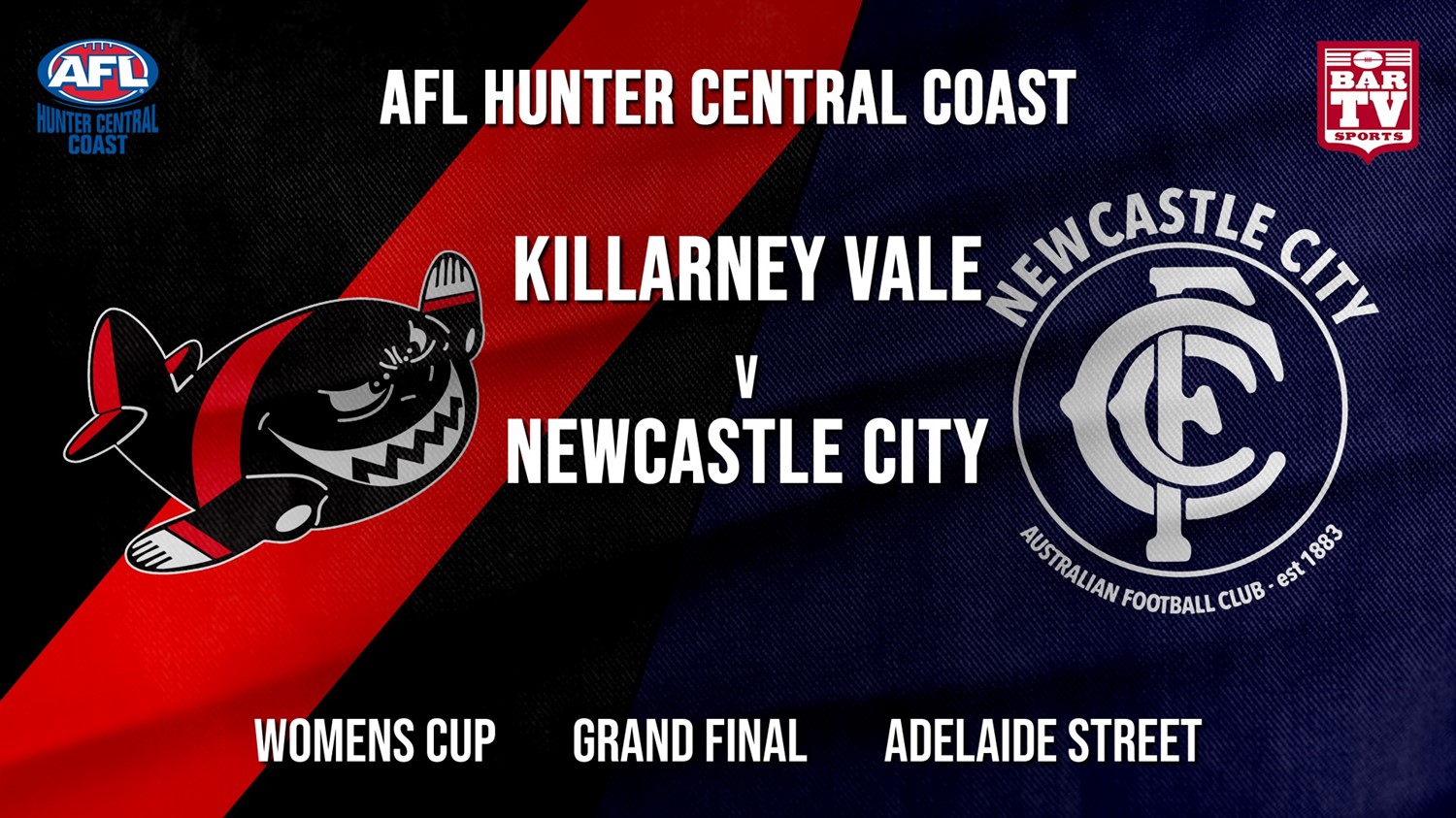 AFL HCC Grand Final - Womens Cup - Killarney Vale Bombers v Newcastle City  Minigame Slate Image