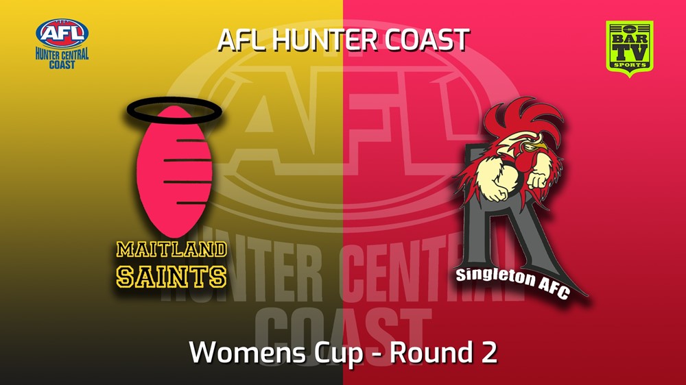 220409-AFL Hunter Central Coast Round 2 - Womens Cup - Maitland Saints v Singleton Roosters Minigame Slate Image