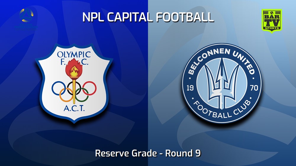 230709-NPL Women - Reserve Grade - Capital Football Round 9 - Canberra Olympic FC (women) v Belconnen United (women) Slate Image