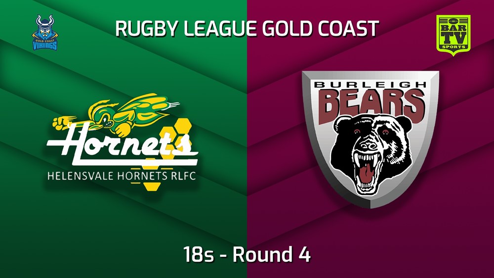 220424-Gold Coast Round 4 - 18s - Helensvale Hornets v Burleigh Bears Slate Image