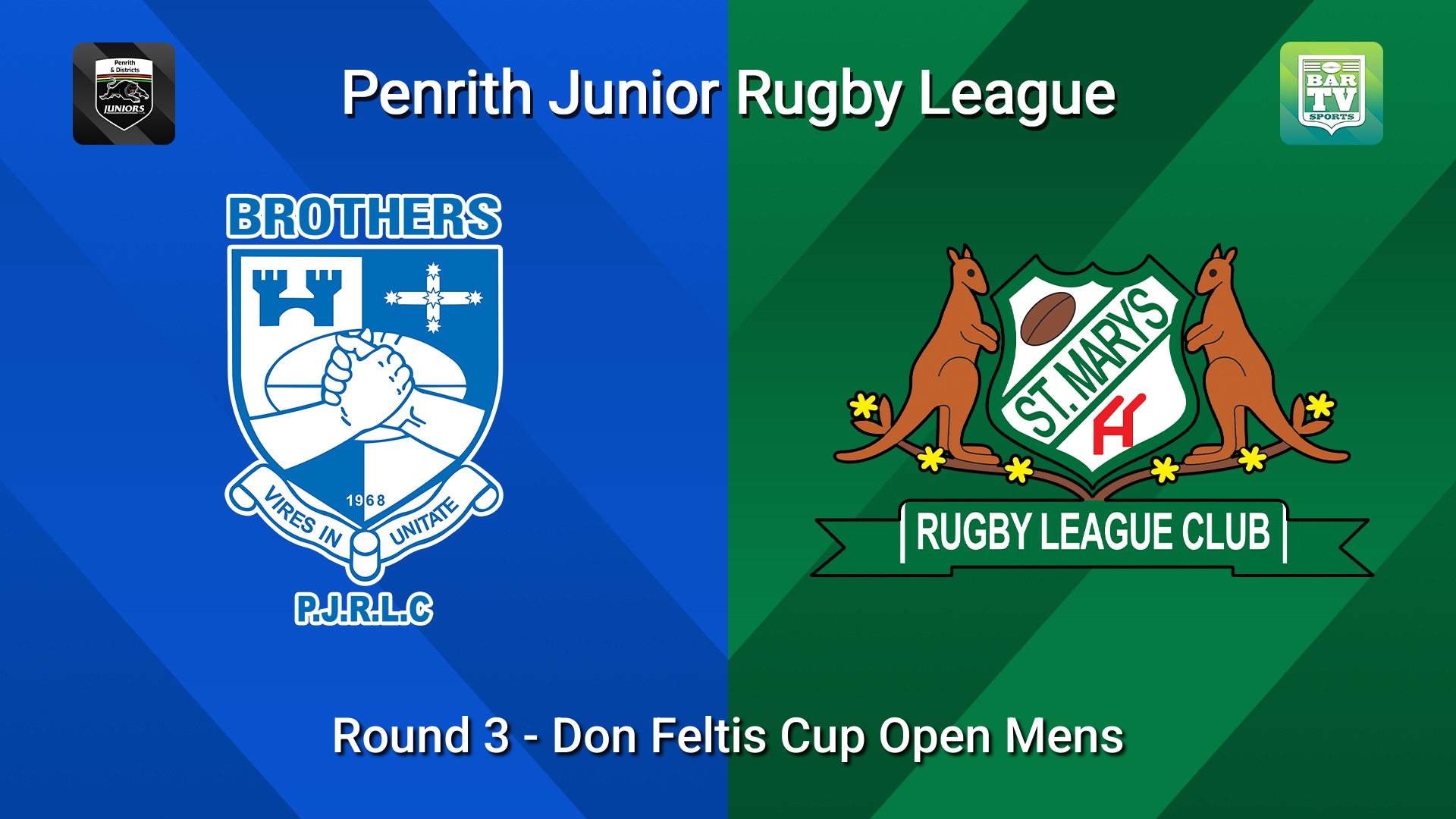 260418-video-Penrith & District Junior Rugby League Round 3 - Don Feltis Cup Open Mens - Brothers v St Marys Slate Image