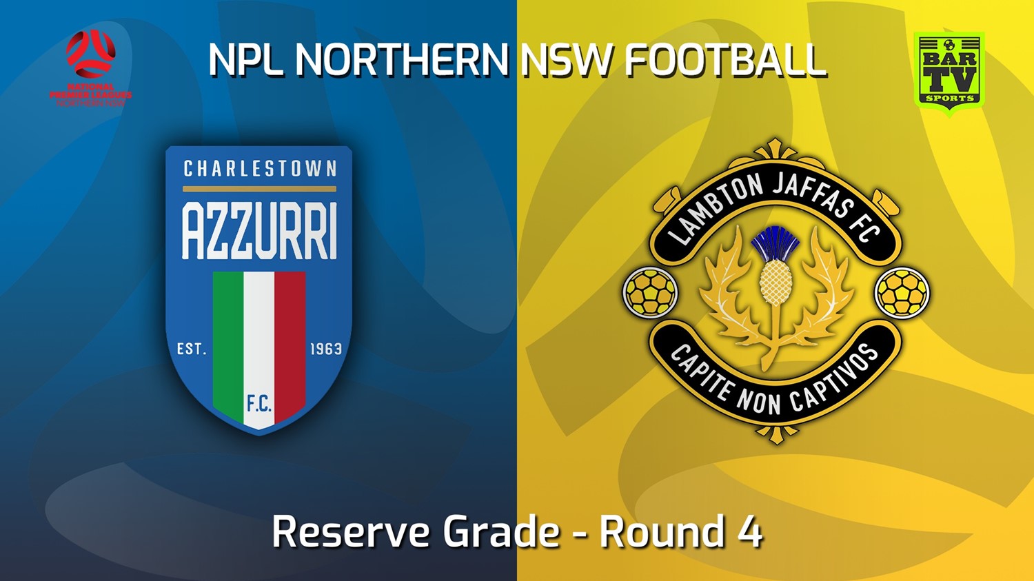 220327-NNSW NPL Res Round 4 - Charlestown Azzurri FC Res v Lambton Jaffas FC Res Minigame Slate Image