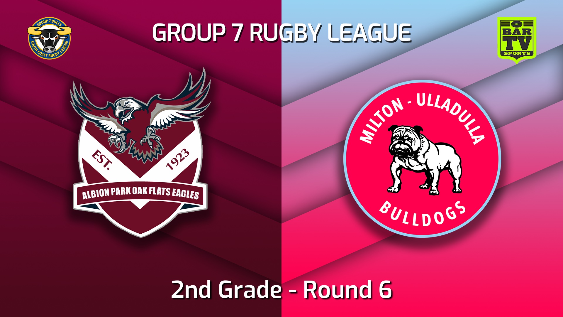 220521-South Coast Round 6 - 2nd Grade - Albion Park Oak Flats Eagles v Milton-Ulladulla Bulldogs Slate Image