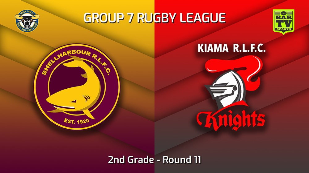 230618-South Coast Round 11 - 2nd Grade - Shellharbour Sharks v Kiama Knights Slate Image