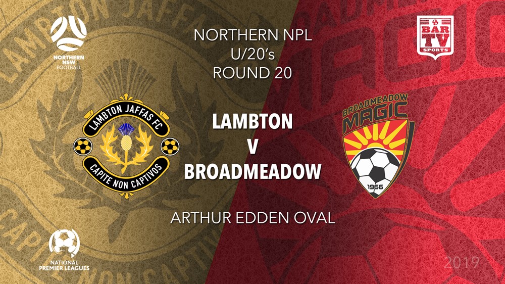 NPL Youth - Northern NSW Round 20 - Lambton Jaffas FC U20 v Broadmeadow Magic FC U20 Slate Image