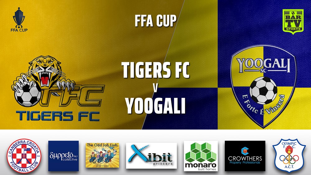 MINI GAME: FFA Cup Qualifying Canberra Semi Final - Tigers FC v Yoogali SC Slate Image