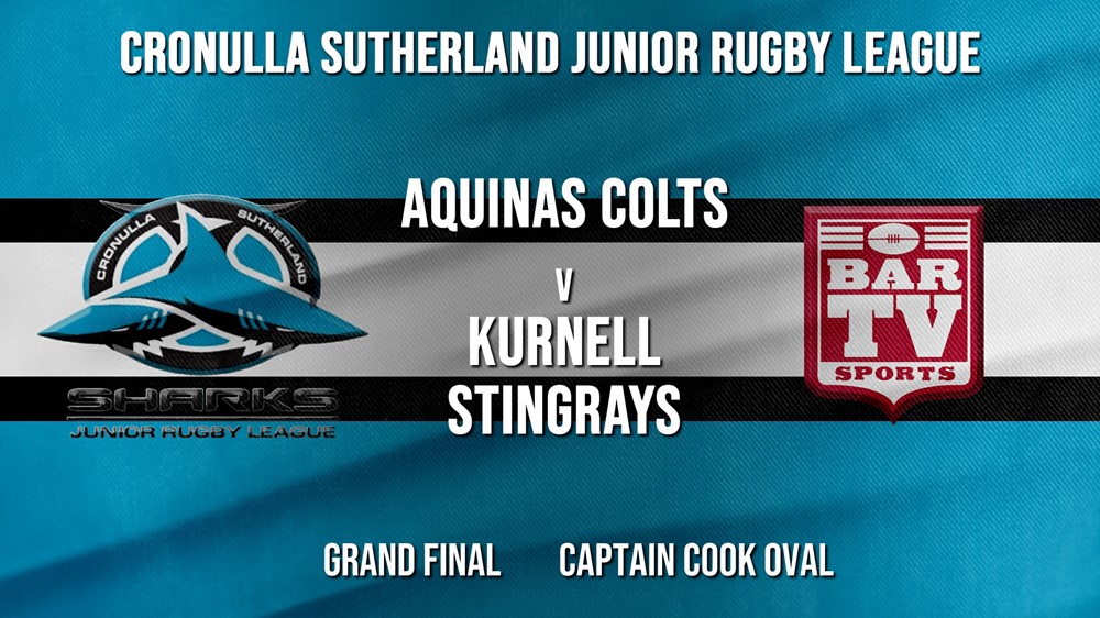 Cronulla JRL Grand Final - Blue Tag U/15s - Aquinas Colts v Kurnell Stingrays Slate Image